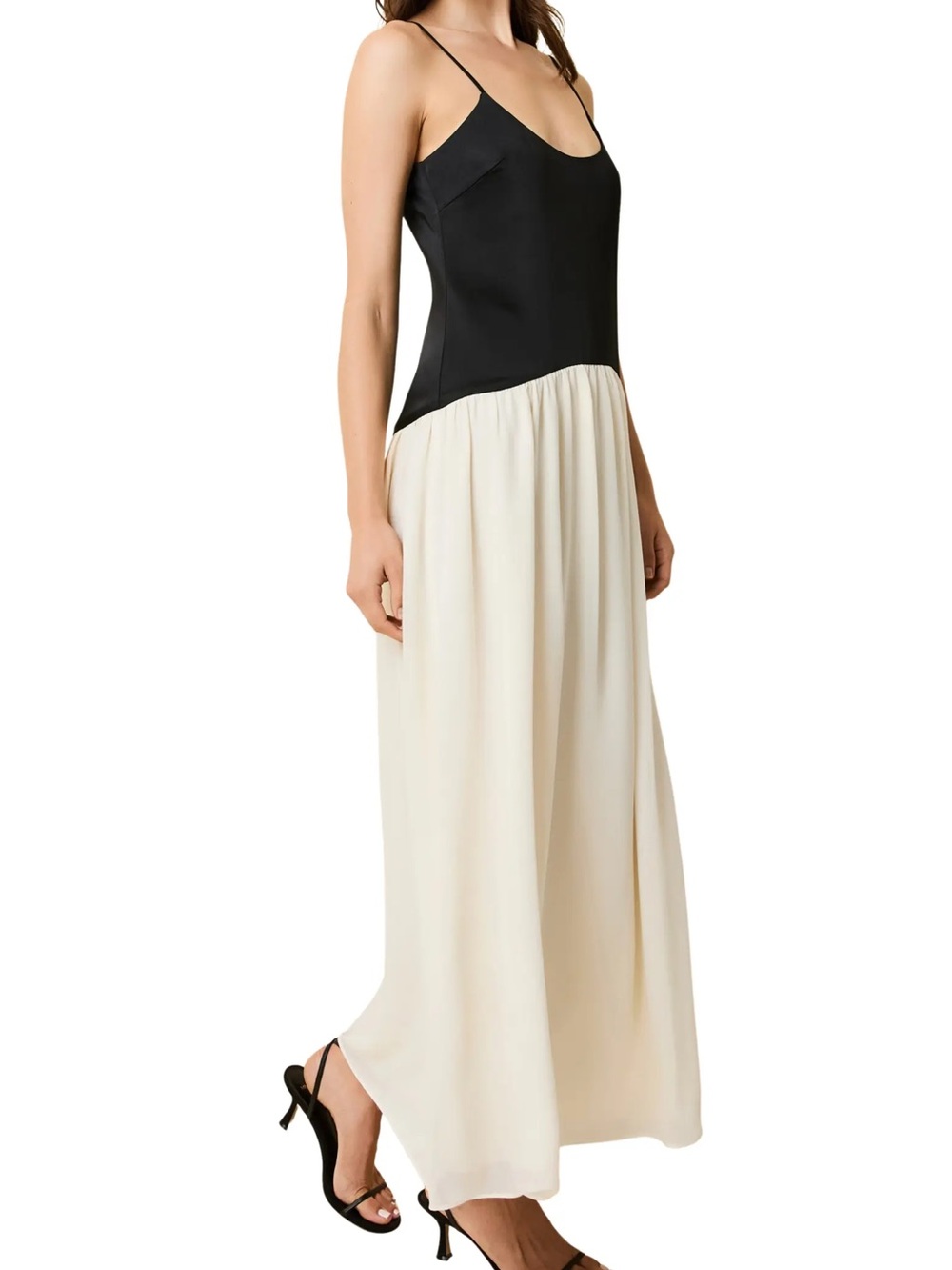 Talulla Dress Black & Cream Two-Tone Maxi Skirt Dress - Picture 3 of 5